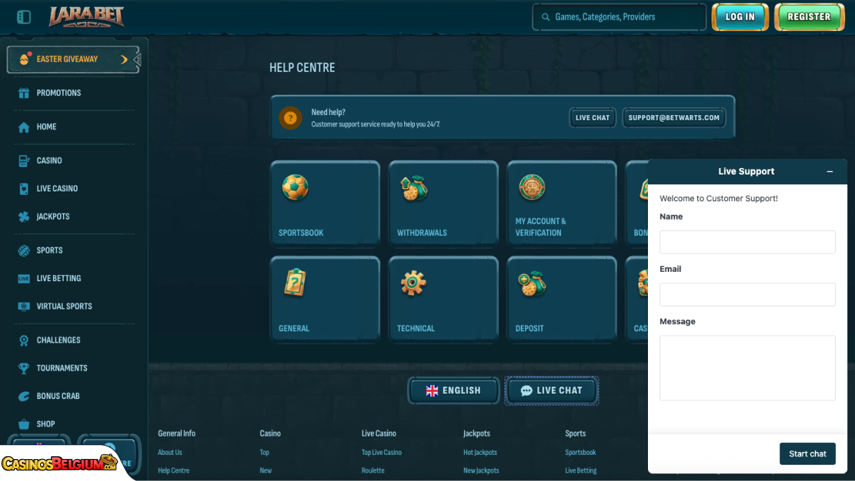 LaraBet Casino Klantenondersteuning