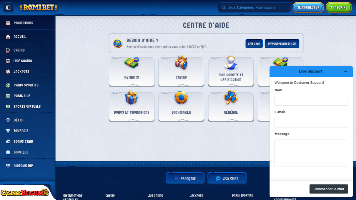 Romibet Casino Klantenondersteuning
