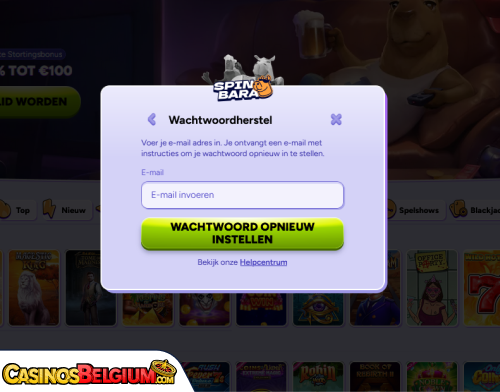 Spinbara Casino Problemen met inloggen