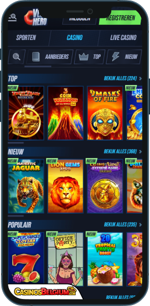 VegasHero Casino Mobiele applicatie