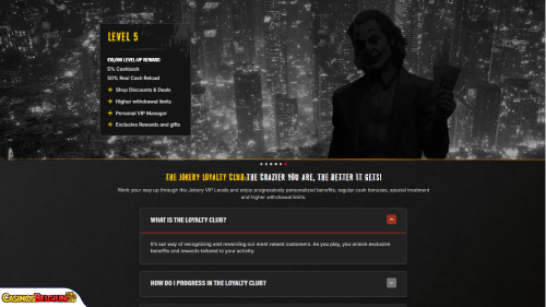 Jokery Casino vip-programma