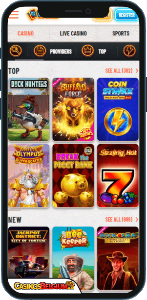 Wyns Casino Mobiele applicatie