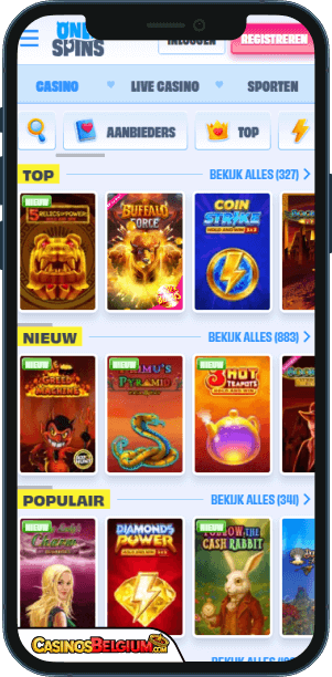 OnlySpins Casino Mobiele applicatie