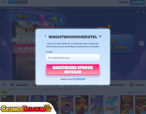 OnlySpins Casino Problemen met inloggen