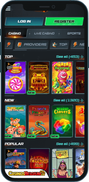 Spinational Casino Mobiele applicatie