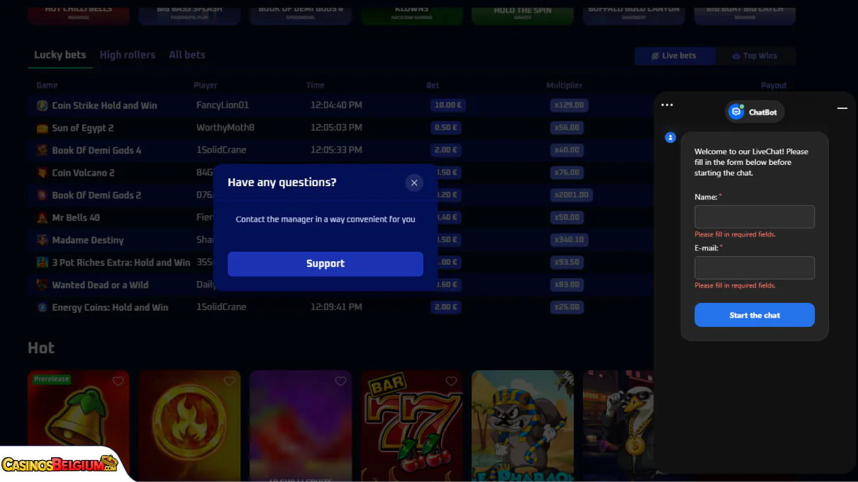 Spinwinera Casino Klantenondersteuning