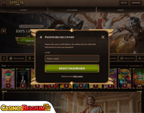 Lanista Casino Problemen met inloggen