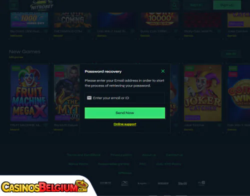 NitroBet Casino Problemen met inloggen