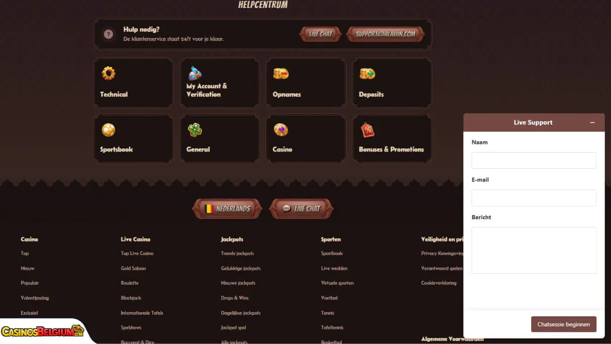 Alawin Casino Klantenondersteuning