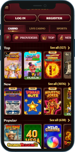 Casoola Casino Mobiele applicatie