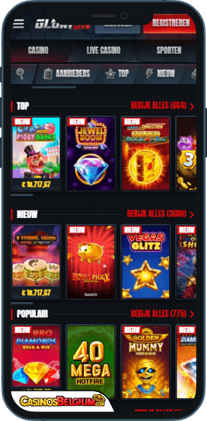 Glorion Casino Mobiele applicatie