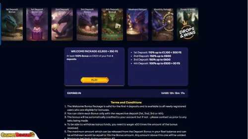 SpinDragons Casino Bonussen