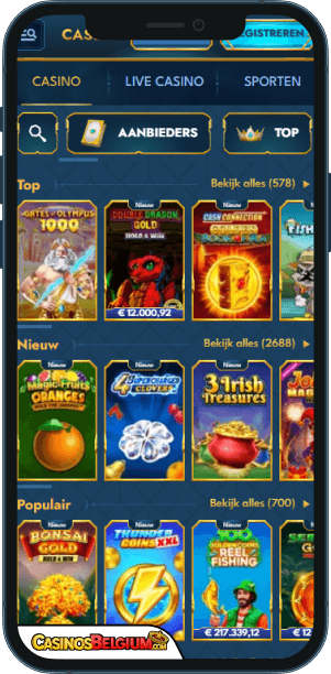 Casea Casino Mobiele applicatie