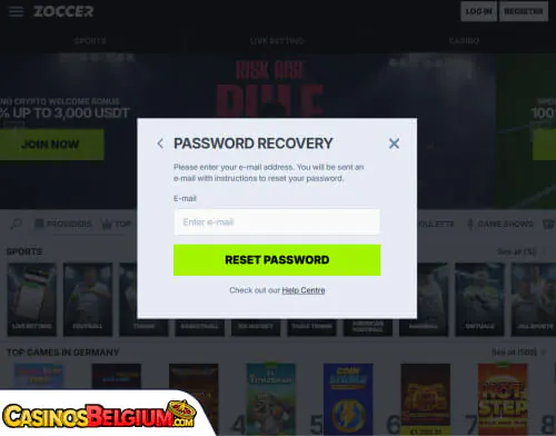 Zoccer Casino Problemen met inloggen