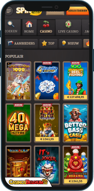SpinBoss Casino Mobiele applicatie
