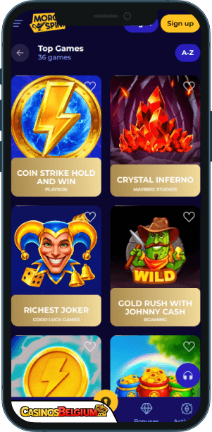 Morospin Casino Mobiele applicatie