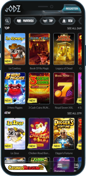 godz Casino Mobiele applicatie