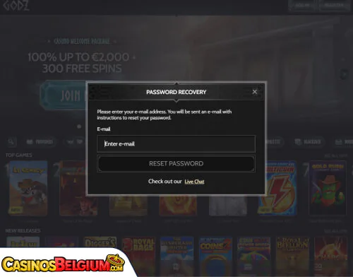 godz Casino Problemen met inloggen